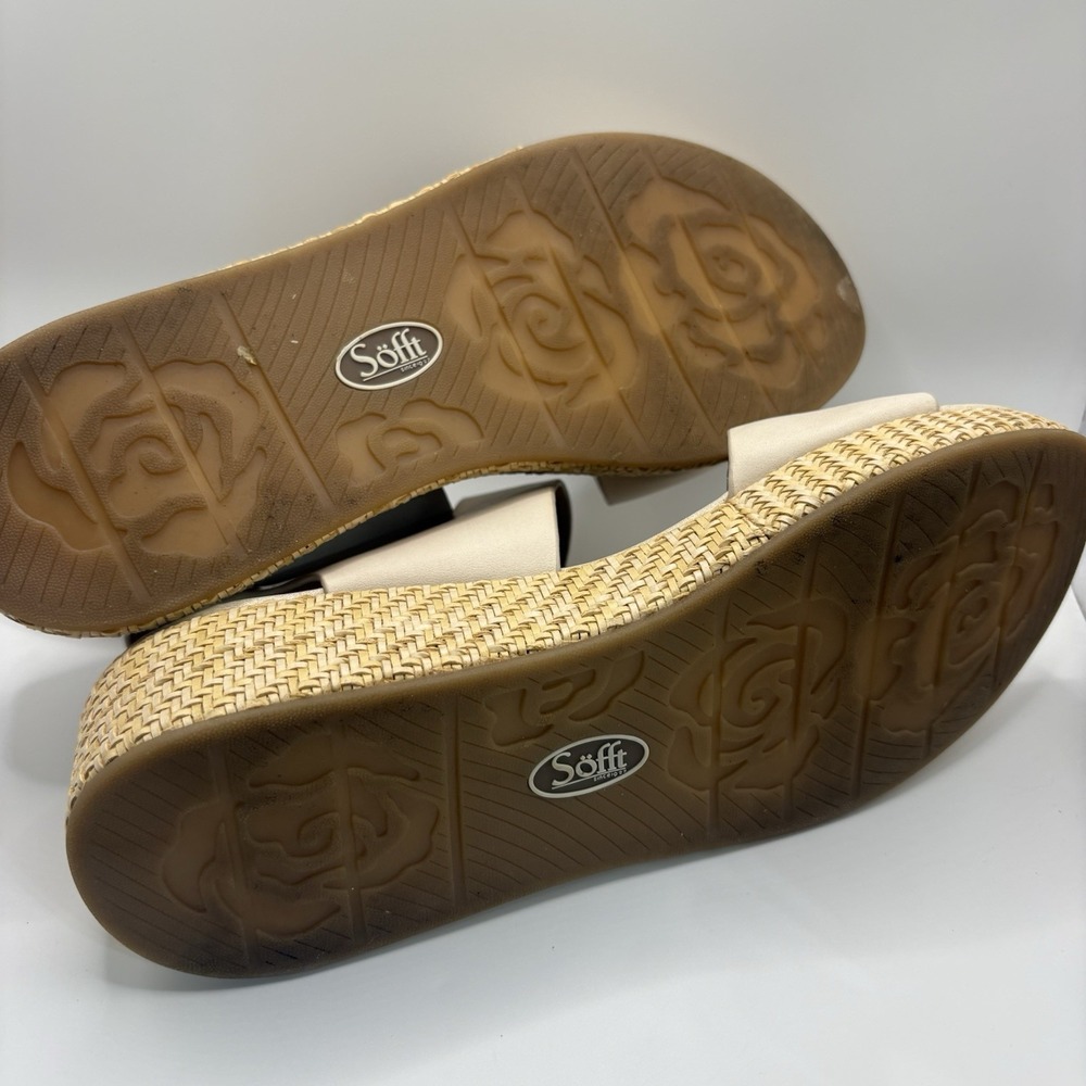 SOFFT FAEDRA Leather Platform Women's Sandals Size 9 Beige - Picture 6 of 6